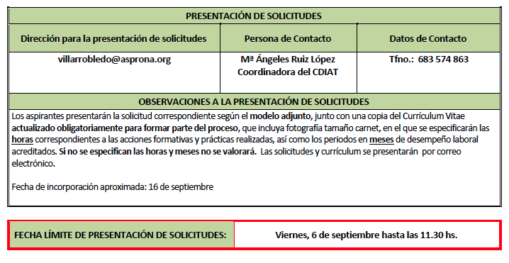 empleo fisioterapeuta cdiat villarrobledo