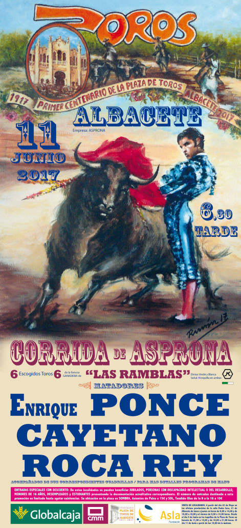 CARTEL CORRIDA TOROS 2017