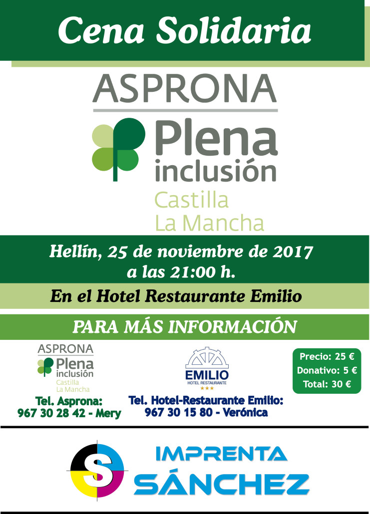 cena solidaria asprona hellin